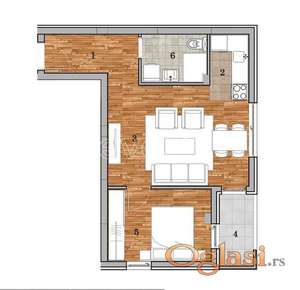 NOVI SAD - BULEVAR EVROPE - 46.07 m2