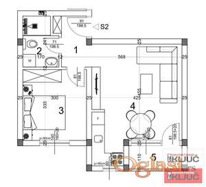 VETERNIČKA RAMPA, 41m2, Dvosoban sa pdv, Parking