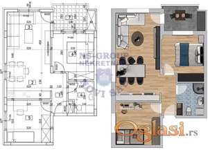 Komforan trosoban stan na Adicama! Izgradnja!