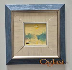 Ulje na platnu - Zalazak sunca. Minijatura