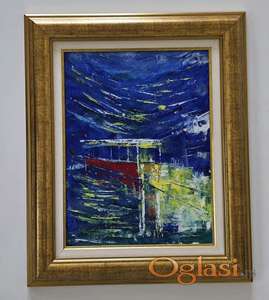 Ulje na platnu - Nocni tramvaj, prelepa slika!