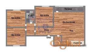 Četvorosoban stan u izgradnji u Sremskoj Kamenici