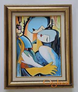 Ulje na platnu - Tihi zagrljaj, prelepa slika!