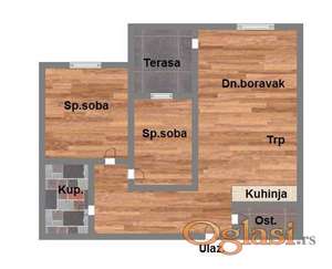 Trosoban 68m2 Centar