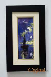 Ulje na platnu - Ljubicasta noc na moru