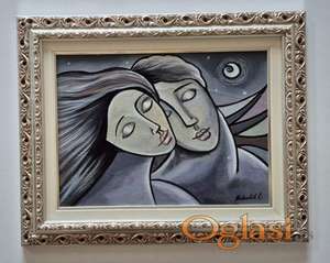 Ulje na platnu - Ispod meseca, prelepa slika!