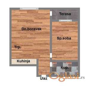 Dvosoban 38m2 Telep