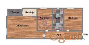 Trosoban stan na Telepu 61m2