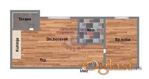 Dvosoban 40m2 Telep