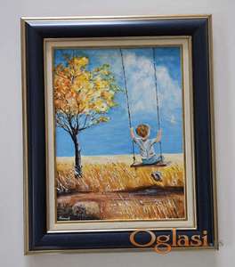 Trenutci detinjstva - akril na platnu