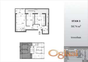 ~~~ LEP trosoban stan nadomak TVRĐAVE ~~~