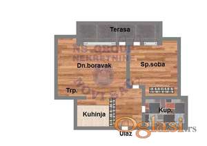 Dvosoban stan u Sremskoj Kamenici, 47m2