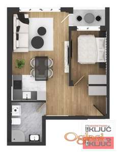 ADICE, 44m2, Jednoiposoban sa pdv, Brzo useljiv