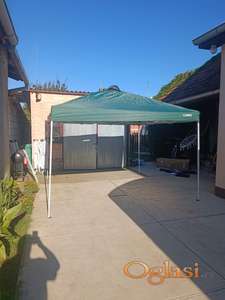 Paviljon 3x3zelena sa stranicama harmonika varijanta