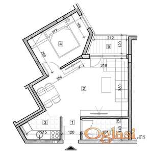 SOMBORSKI BULEVAR, 42 m2, Dvosoban sa PDV