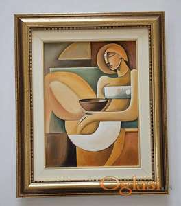 Ulje na platnu - Zlatna zamisljenost