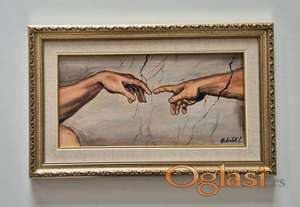 Ulje na platnu - Stvaranje Adama, prelepa slika!