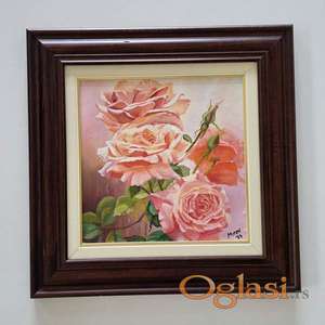 Ulje na platnu - Cvet ruza, prelepo!