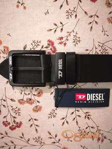 Novi muski kozni markirani kais Diesel sa crnom snalom Novo