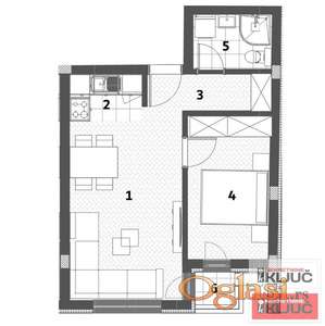 KOD SOMBORSKOG BULEVARA, 41m2, dvosoban, Nov, Useljiv
