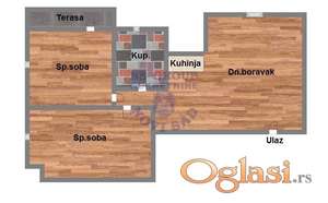 LUX kvalitet gradnje 45m2 Trandzament