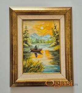 Ulje na platnu - Alas na reci, prelepa slika!