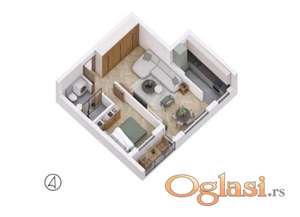 DVOSOBAN - IZGRADNJA - 44M2 - ODLIČAN!