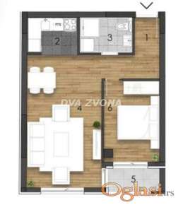 NOVA STAMBENA ZGRADA NA TELEPU-DVOSOBAN STAN 45.35 m2/IV sprat
