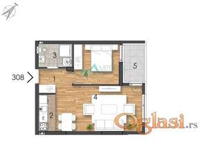 Novi Sad - Moderan stan 44 m² u izgradnji u prestižnom kompleksu 