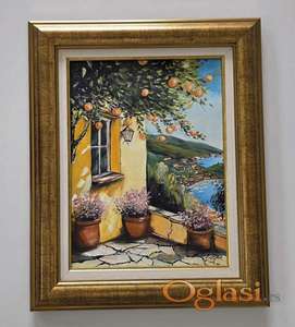 Ulje na platnu - Pod krosnjom pomorandzi