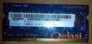 Memorija 2GB PC3-10600 DDR3 1600Mhz 204pin Memory RAM SO-DIMM