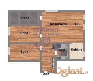 Trosoban stan na Telepu,66m2