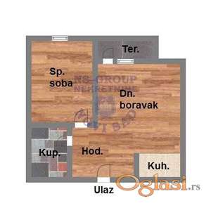 Dvosoban stan u Petrovaradinu,48m2