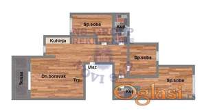 Troiposoban stan na Adicama, 70m2