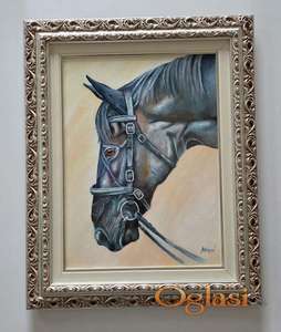 Ulje na platnu - Konj Zvezda, prelepa slika!