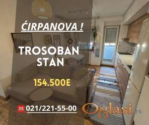 Većinski renoviran trosoban stan sa pogledom na ceo grad !