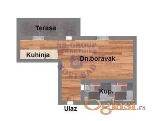 Jednosoban 23m2 Podbara