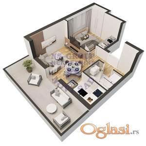 Dvosoban stan u izgradnji - Adice!