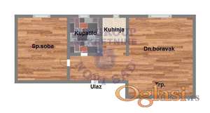 Jenoiposoban stan na Adicama,40m2