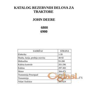 John Deere 6800 - 6900 Katalog delova