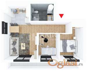 Autokomanda,Borisavljevićeva,57 m2,3.0-nov,lux #4470