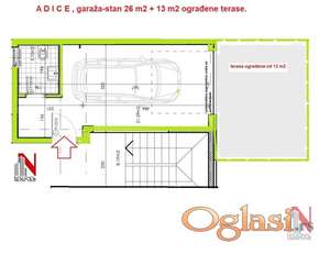 Stan-Garaža-Terasa 13 m2