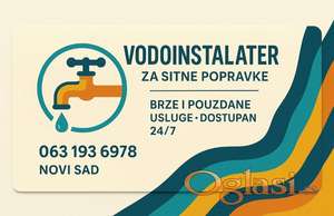 Vodovod, sitne popravke, besplatan dolazak!