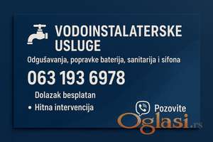 Vodovod, sitne popravke, besplatan dolazak!