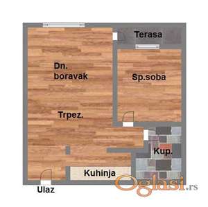 Dvosoban 45m2 Telep