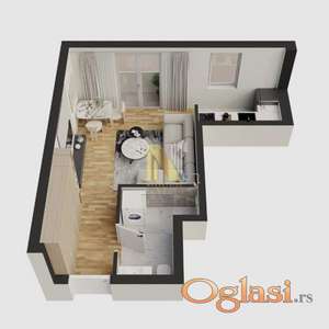 Jednosoban stan na Telepu, Novi Sad, 26 m²