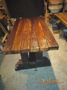 Prodaja rusticnog stola od stare hrastovine