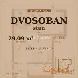 DVOSOBAN STAN – TELEP – 29.9 m²