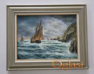 Ulje na platnu - Bura na moru, slika dva.