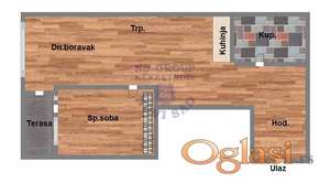 Dvosoban 44m2 Centar